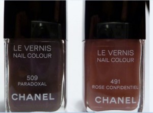 Nagelklack Chanel 509 Paradoxal und Chanel 491 Rose Confidentiel