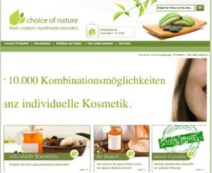 Individuelle Naturkosmetik auf Choice-of-nature.de